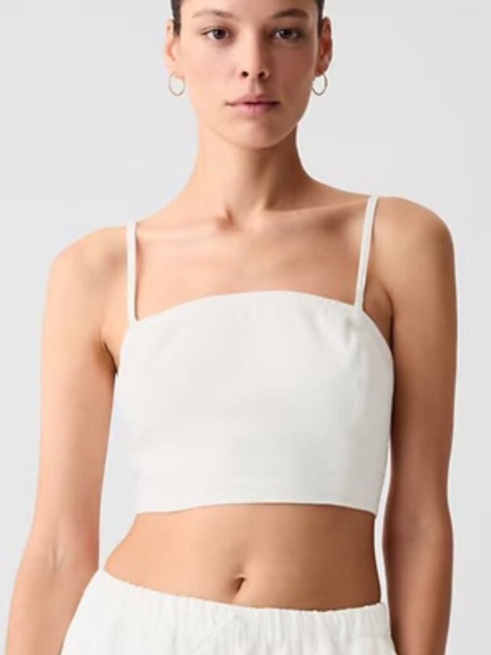 NWT GAP White Linen-Cotton Blend Tube Top